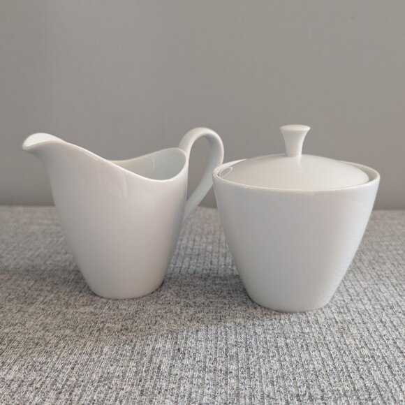 Mikasa Other - Mikasa "Sophisticate" Cream and Sugar Bowl with Lid